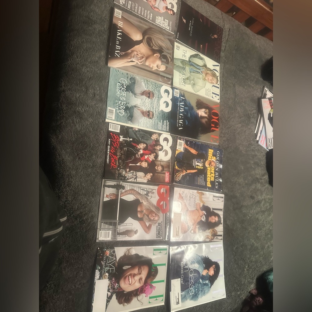 12 GQ, Sports Illustrated , Elle and Vogue Magazines